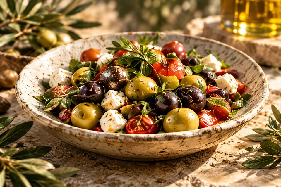 Zeytinyağlı Akdeniz Salatası